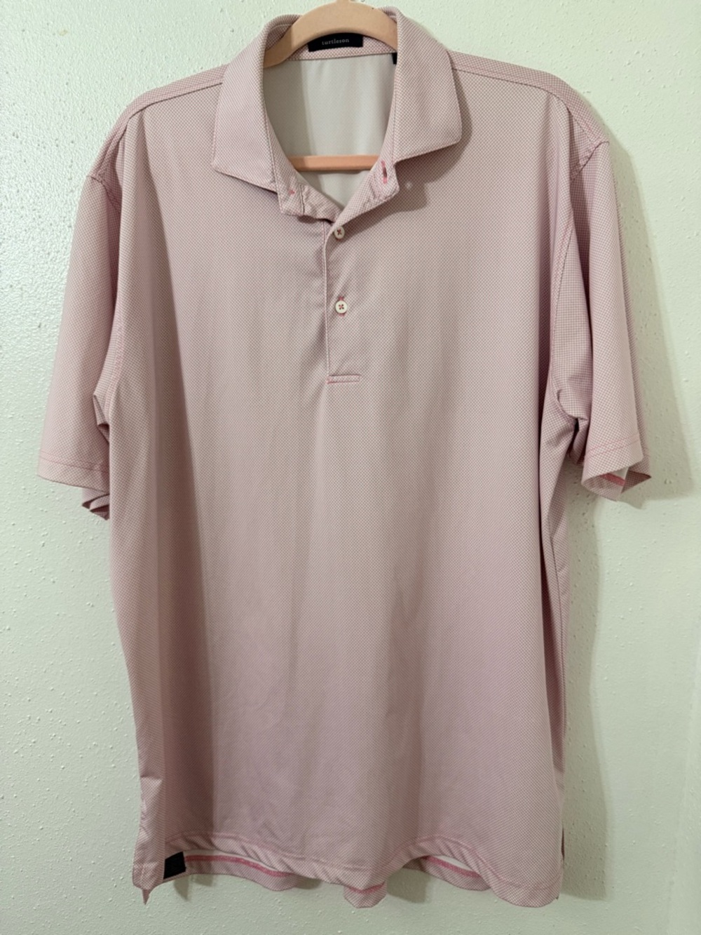 Performance Polo Shirt in Light Pink - Tailored Comfort